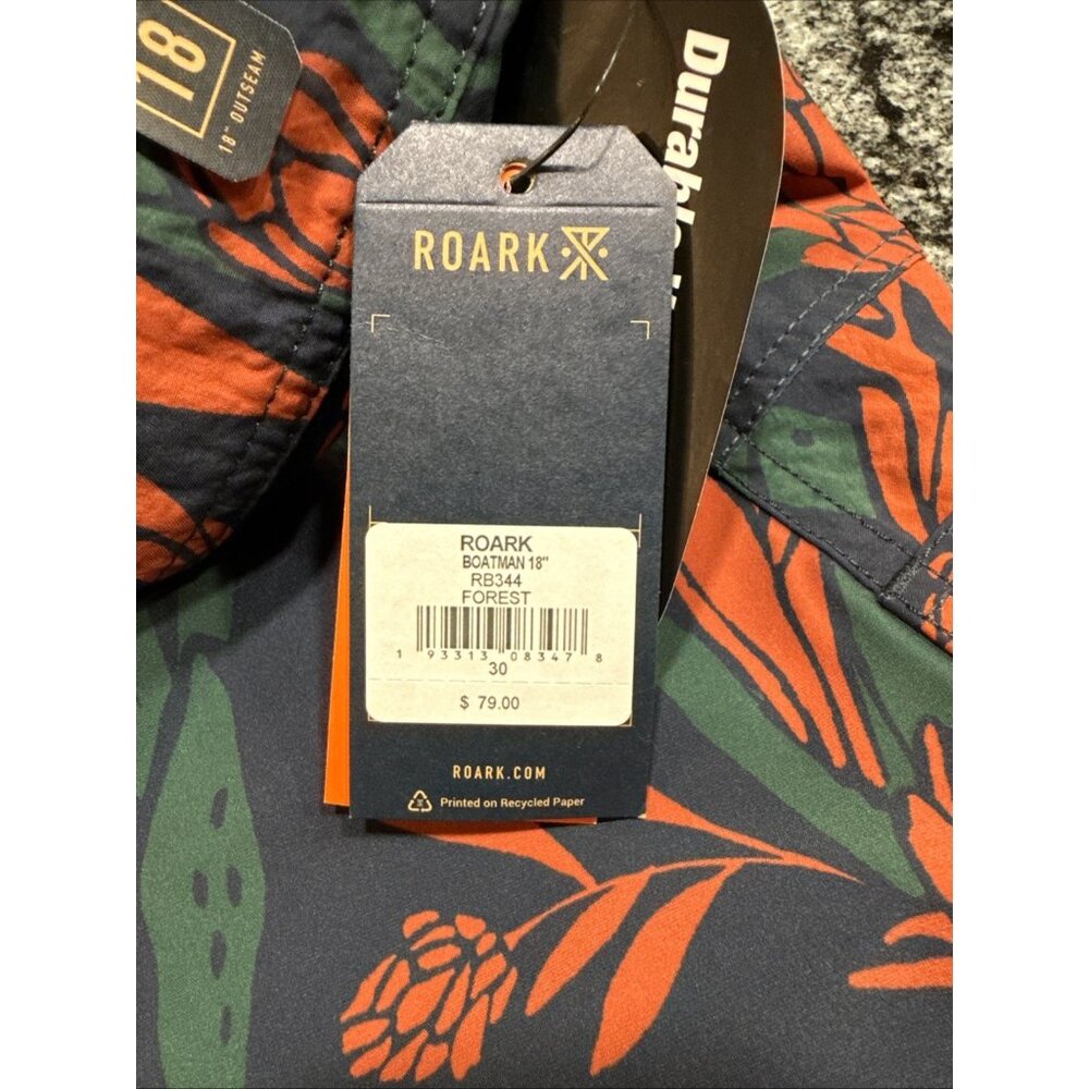 Roark Boatman 18” Boardshorts Forest Mens Size 30 NWT RB344 $79 - Picture 7 of 10